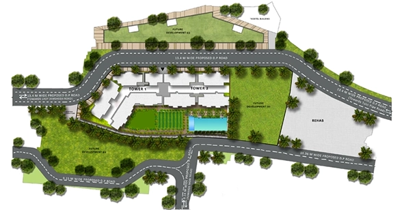 L&T Island Cove Luxury Apartments In Mahim Master Plan